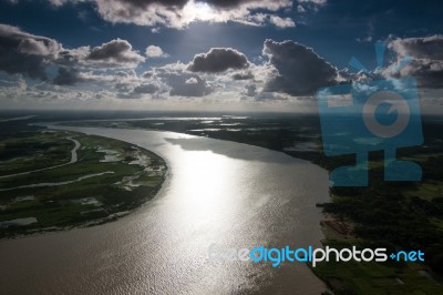 The Helicopter Shot From Dhaka, Bangladesh Stock Photo