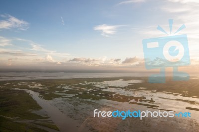 The Helicopter Shot From Dhaka, Bangladesh Stock Photo