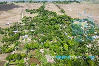 The Helicopter Shot From Dhaka, Bangladesh Stock Photo