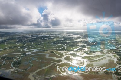 The Helicopter Shot From Dhaka, Bangladesh Stock Photo