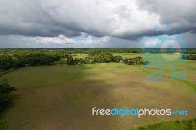 The Helicopter Shot From Dhaka, Bangladesh Stock Photo