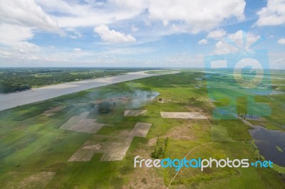 The Helicopter Shot From Dhaka, Bangladesh Stock Photo