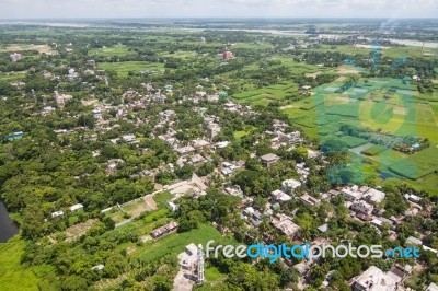 The Helicopter Shot From Dhaka, Bangladesh Stock Photo