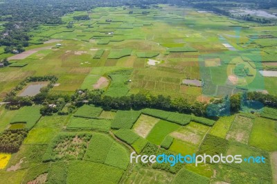 The Helicopter Shot From Dhaka, Bangladesh Stock Photo