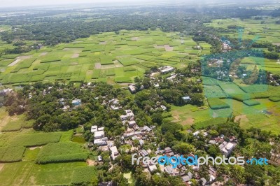 The Helicopter Shot From Dhaka, Bangladesh Stock Photo