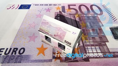 The House And The 500 Euro Note Stock Image