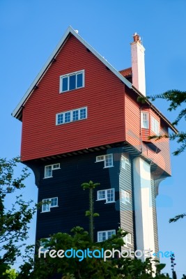 The House In The Clouds Building In Thorpeness Stock Photo