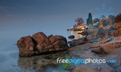 The House Near The Sea Stock Photo