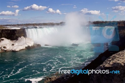 The Image Of The Amazing Niagara Falls Stock Photo