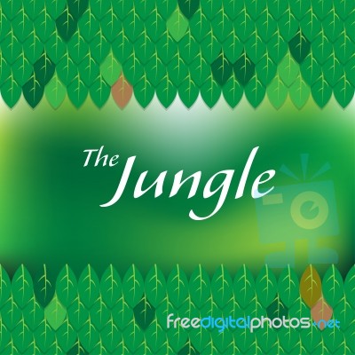 The Jungle Label Title Frame Stock Image