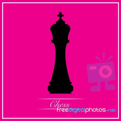 The King Chess Piece On Pink Background Stock Image