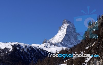 The Matterhorn Mountain Stock Photo