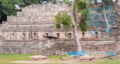 The Mayan Ruins In Copan Ruinas, Honduras Stock Photo