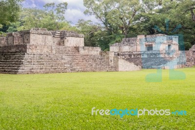 The Mayan Ruins In Copan Ruinas, Honduras Stock Photo