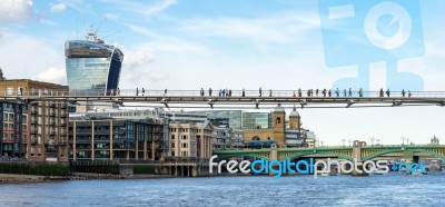 The Millennium Bridge In London Stock Photo