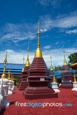 The Most Beautiful Temple In Sukhothai Wat Pipat Mongkol Temple Stock Photo