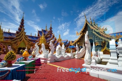 The Most Beautiful Temple In Sukhothai Wat Pipat Mongkol Temple Stock Photo