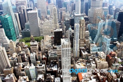 The New York Roof Over View From The Empire State Building, Catcher 2013 Stock Photo