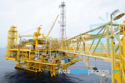 The Offshore Oil Rig Stock Photo