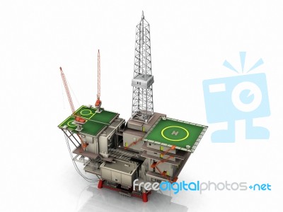 The Oil Platform Stock Image