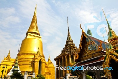 The Pagoda Of Wat Phra Kaew ,thailand Stock Photo