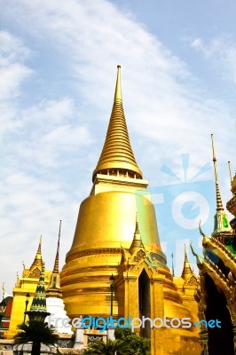 The Pagoda Of Wat Phra Kaew ,thailand Stock Photo