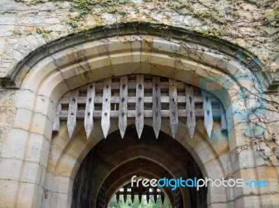 The Portcullis At Hever Castle Stock Photo