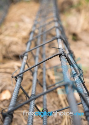 The Preparation Of The Rebar Stock Photo