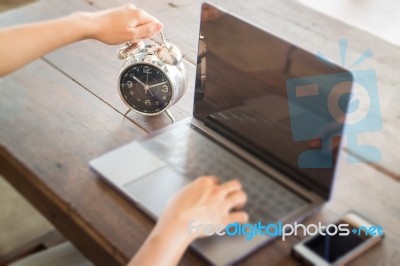 The Quality Time At Workspace Stock Photo