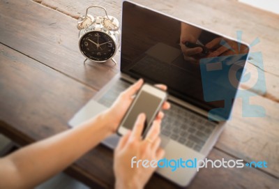 The Quality Time At Workspace Stock Photo