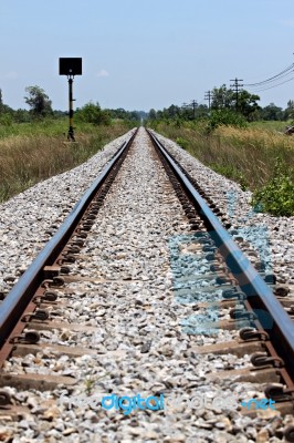 The Railway Used To Transport Stock Photo