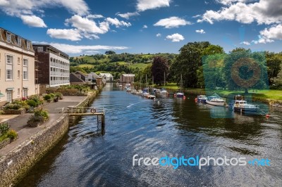 The River Dart At Totnes Stock Photo