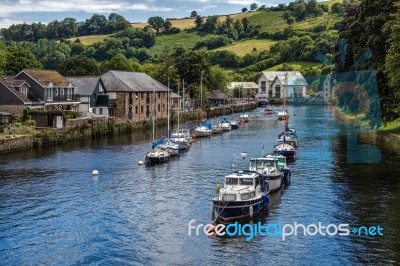 The River Dart At Totnes Stock Photo