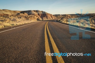 The Road To The Hills Stock Photo