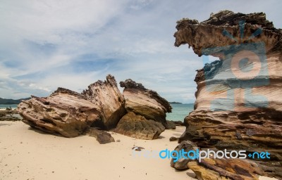 The Rock Beach Stock Photo