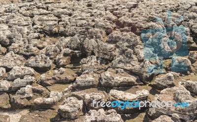 The Rock Was Eroded By Rain, Wind, Water, For Make Background Te… Stock Photo