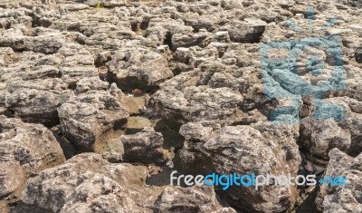 The Rock Was Eroded By Rain, Wind, Water, For Make Background Te… Stock Photo