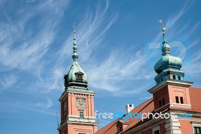 The Royal Castle In The Old Town Market Square In Warsaw Stock Photo