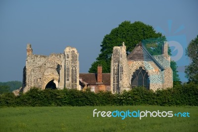 The Ruins Of Leiston Abbey In Leiston Suffolk On May 25, 2017 Stock Photo