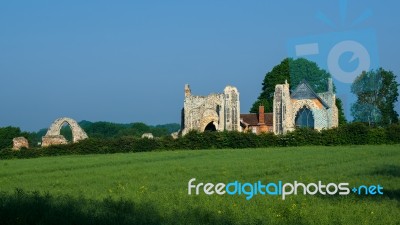 The Ruins Of Leiston Abbey In Leiston Suffolk On May 25, 2017 Stock Photo