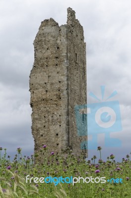 The Ruins Of The Tower Of Montecorvino Stock Photo