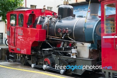 The Schafbergbahn Cog Railway In St Wolfgang Stock Photo