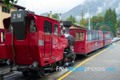 The Schafbergbahn Cog Railway In St Wolfgang Stock Photo