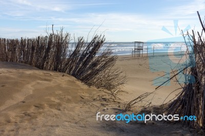 The Sea In Winter Stock Photo