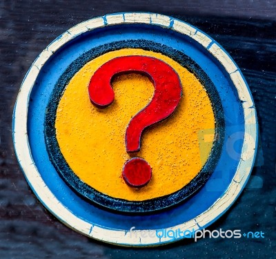 The Sign Of Question Mark Stock Photo