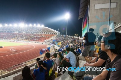 The Soccer Fans In The 700th Anniversary Stadium Stock Photo