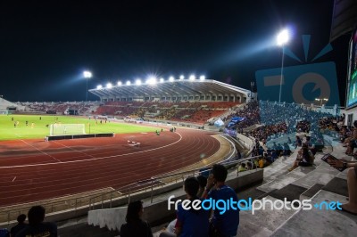 The Soccer Fans In The 700th Anniversary Stadium Stock Photo