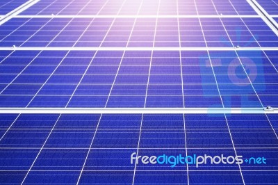 The Surface Of The Solar Panels Stock Photo