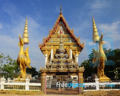 The Temple Thailand With Burmese Style Stock Photo