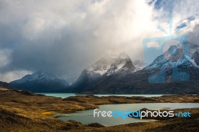 The Torres Del Paine National Park In The South Of Chile Is One Stock Photo